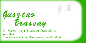 gusztav brassay business card